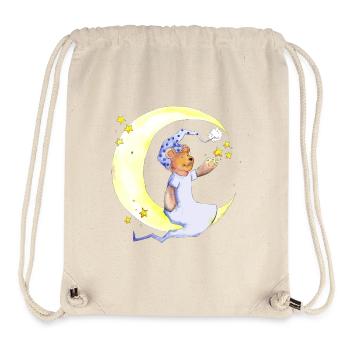 L'ours dans la lune - Sac à cordon recyclé Stanley/Stella - blanc naturel - Devant
