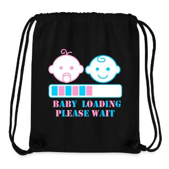 BABY LOADING BITTE WARTEN - Stanley/Stella recycelter Gym Bag - Schwarz - Vorne