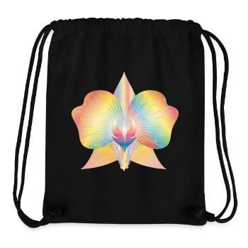 bunt schimmernde abstrakte Orchideen Blüte - Stanley/Stella recycelter Gym Bag - Schwarz - Vorne