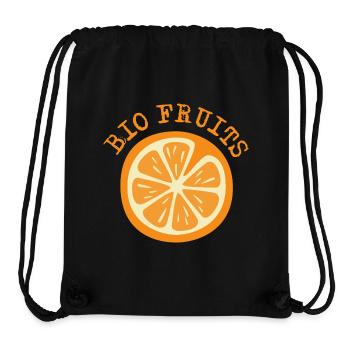 Bio Frucht Orange Apfelsine Symbol Logo Grafik - Stanley/Stella recycelter Gym Bag - Schwarz - Vorne