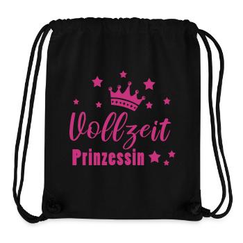Vollzeitprinzessin Prinzessin Geschenkidee - Stanley/Stella recycelter Gym Bag - Schwarz - Vorne