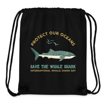 Rettet die Walhaie - Schützt unsere Ozeane - Stanley/Stella recycelter Gym Bag - Schwarz - Vorne