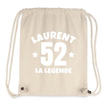 Laurent, first name Laurent, birthday Laurent - Stanley/Stella Recycled Gym Bag - natural - Front