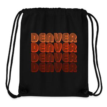 Denver Gradient Retro Pattern - Stanley/Stella Recycled Gym Bag - black - Front