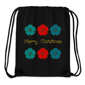 CHRISTMAS. MERRY CHRISTMAS. MERRY CHRISTMAS. NEW YEAR’S DAY - Stanley/Stella Recycled Gym Bag - black - Front