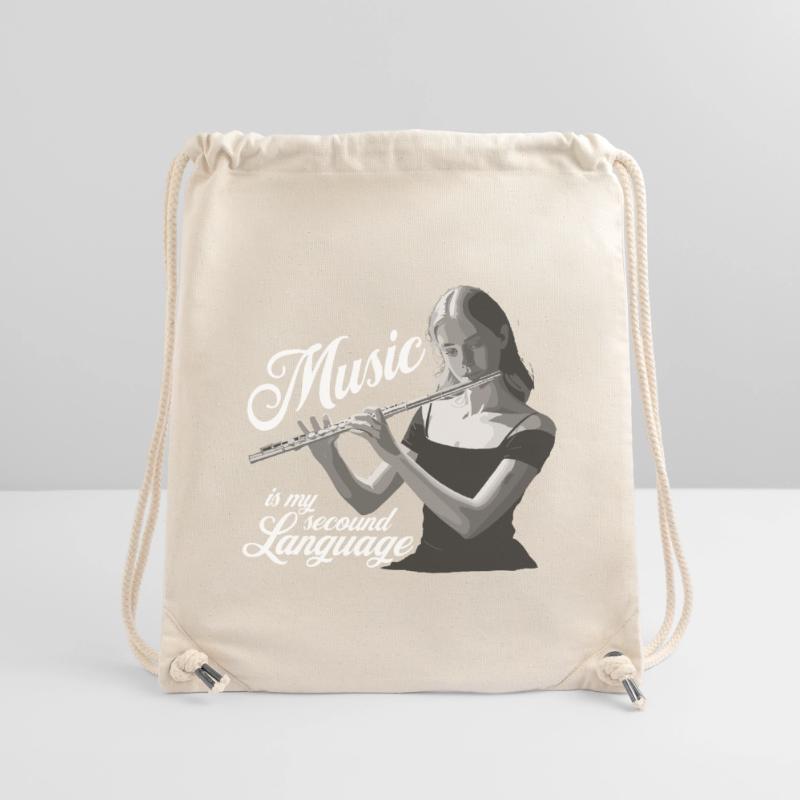 Querflöte - Music is my second language Stanley/Stella recycelter Gym Bag