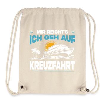 Lustige Kreuzfahrt Sprüche Outfits Urlaub - Stanley/Stella recycelter Gym Bag - Naturweiß - Vorne