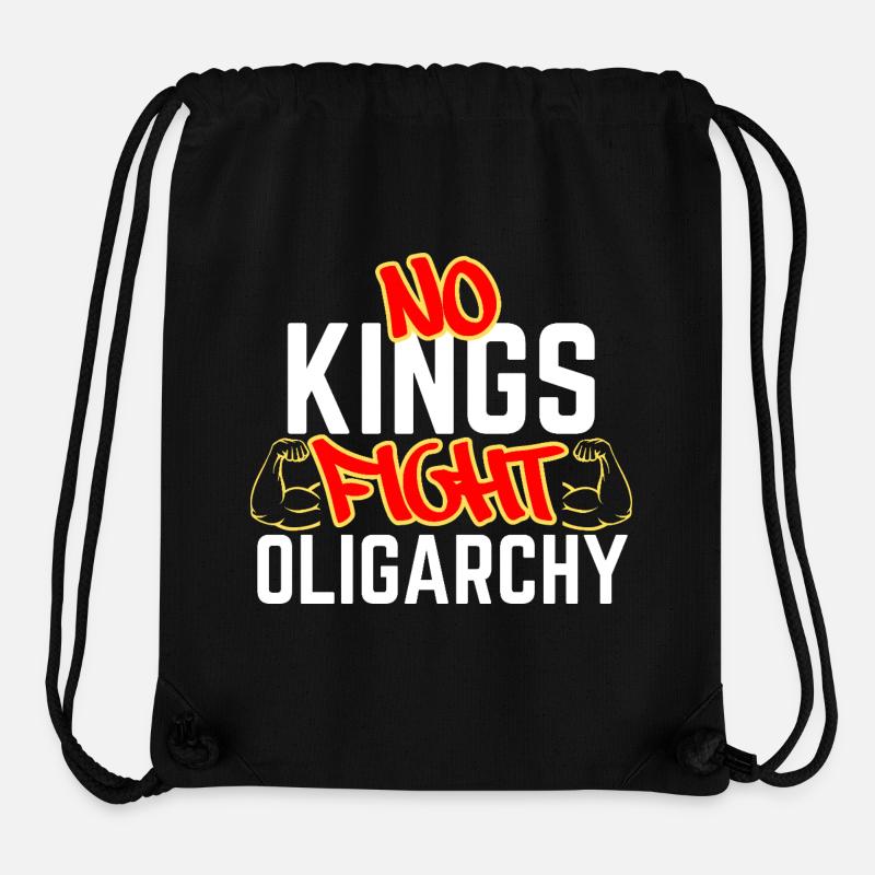 No kings, oligarchy fight - Stanley/Stella Recycled Gym Bag - black