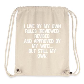 I live by my own rules reviewed revised and - Stanley/Stella Recycled Gym Bag - natural - Front