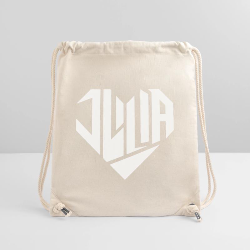 Julia Name Design Heart Design - Color Variable Stanley/Stella Recycled Gym Bag