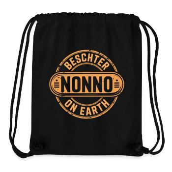 Dégustation Nonno Grand-père - Sac à cordon recyclé Stanley/Stella - noir - Devant