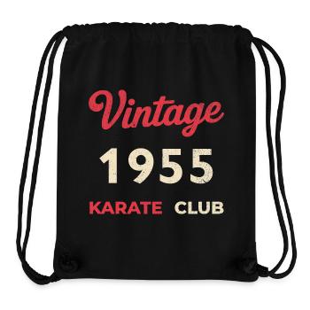 Vintage 1955 – Année de naissance rétro du Karate Club - Sac à cordon recyclé Stanley/Stella - noir - Devant