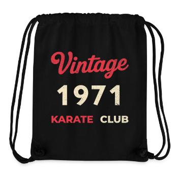 Vintage 1971 – Année de naissance rétro du Karate Club - Sac à cordon recyclé Stanley/Stella - noir - Devant