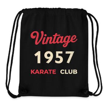 Vintage 1957 – Année de naissance rétro du Karate Club - Sac à cordon recyclé Stanley/Stella - noir - Devant