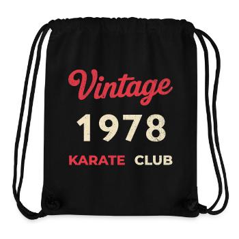 Vintage 1978 – Année de naissance rétro du Karate Club - Sac à cordon recyclé Stanley/Stella - noir - Devant