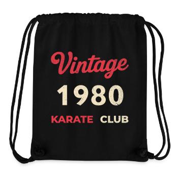 Vintage 1980 – Année de naissance rétro du Karate Club - Sac à cordon recyclé Stanley/Stella - noir - Devant