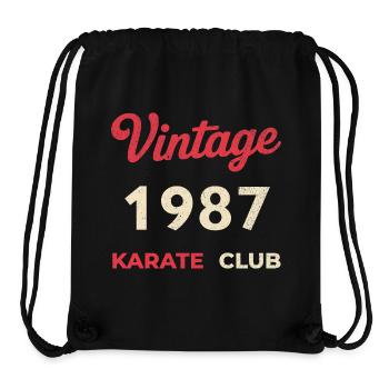 Vintage 1987 – Année de naissance rétro du Karate Club - Sac à cordon recyclé Stanley/Stella - noir - Devant