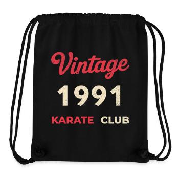 Vintage 1991 – Année de naissance rétro du Karate Club - Sac à cordon recyclé Stanley/Stella - noir - Devant
