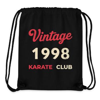 Vintage 1998 – Année de naissance rétro du Karate Club - Sac à cordon recyclé Stanley/Stella - noir - Devant