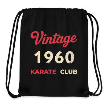 Vintage 1960 – Année de naissance rétro du Karate Club - Sac à cordon recyclé Stanley/Stella - noir - Devant