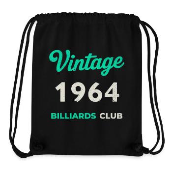 Vintage 1964 – Billiards Club Retro Geburtsjahr - Stanley/Stella recycelter Gym Bag - Schwarz - Vorne
