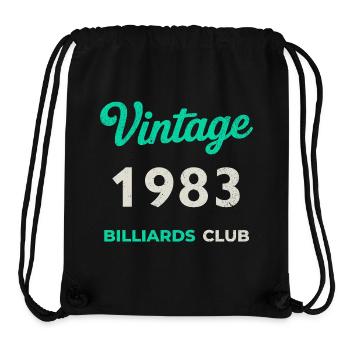 Vintage 1983 – Billiards Club Retro Geburtsjahr - Stanley/Stella recycelter Gym Bag - Schwarz - Vorne