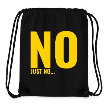 Nein, einfach Nein – Ein fettes Blockschild - Stanley/Stella recycelter Gym Bag - Schwarz - Vorne