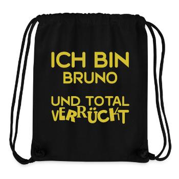 Vorname Bruno - Stanley/Stella recycelter Gym Bag - Schwarz - Vorne