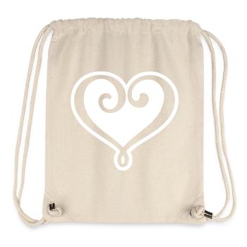 Heart Icon - Stanley/Stella Recycled Gym Bag - natural - Front