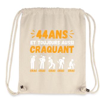 44 Ans Toujours Aussi Craquant Humour Crac - Sac à cordon recyclé Stanley/Stella - blanc naturel - Devant