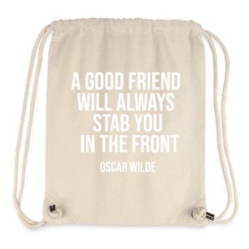Oscar Wilde Friendship Quote - Stanley/Stella Recycled Gym Bag - natural - Front