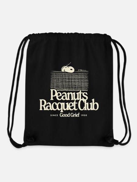 Peanuts Racquet Club Mit Snoopy Hell - Stanley/Stella recycelter Gym Bag - Schwarz