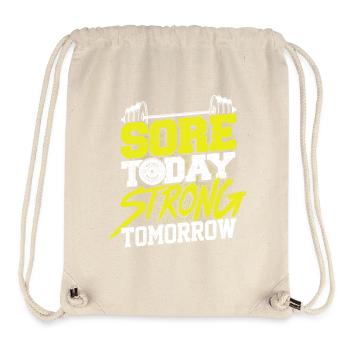 Fitness Score Today Strong Tomorrow - Stanley/Stella recycelter Gym Bag - Naturweiß - Vorne
