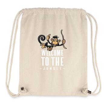 Jungle Monkey Welcome Design - Stanley/Stella Recycled Gym Bag - natural - Front