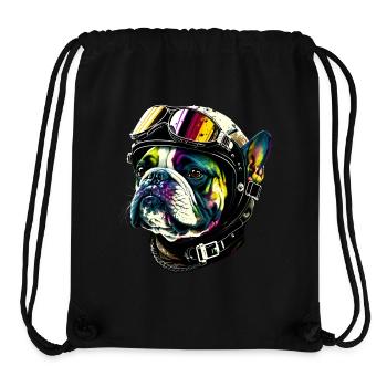 Pilote de bouledogue - Sac à cordon recyclé Stanley/Stella - noir - Devant