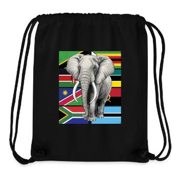 Elephant flags of Africa - Stanley/Stella Recycled Gym Bag - black - Front