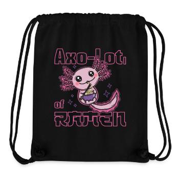 Axolotl eating ramen - Stanley/Stella Recycled Gym Bag - black - Front