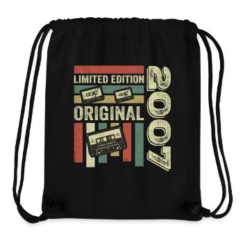 Vintage 2007 - Retro Geburtstagsspruch 2007 - Stanley/Stella recycelter Gym Bag - Schwarz - Vorne