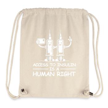 Access To Insulin Is A Human Right - Stanley/Stella Recycled Gym Bag - natural - Front