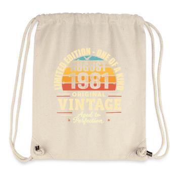 August 1981 Geburtstag August 1981 - August 1981 - Stanley/Stella recycelter Gym Bag - Naturweiß - Vorne