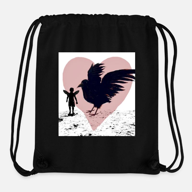 Poussin corbeau - Sac à cordon recyclé Stanley/Stella - noir