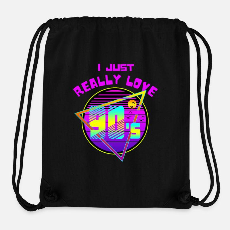 I JUST REALLY LOVE 90S - Stanley/Stella Recycled Gym Bag - black