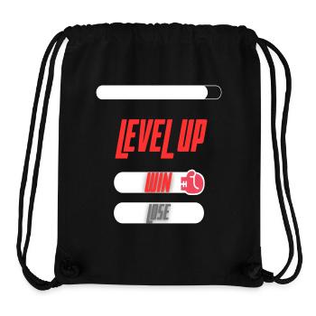 Level Up Win Lose Conception de jeux de sport - Sac à cordon recyclé Stanley/Stella - noir - Devant
