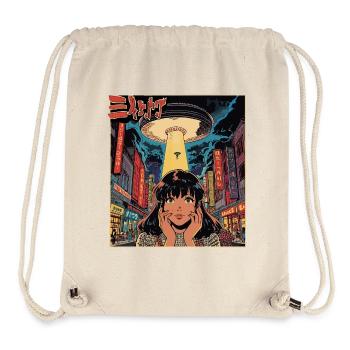 Manga UFO Invasion Neon Stadt  - Stanley/Stella recycelter Gym Bag - Naturweiß - Vorne