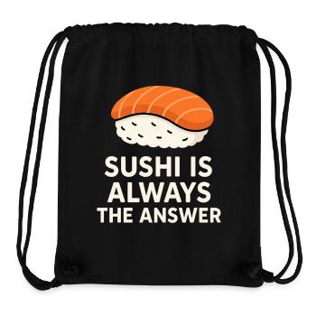 Le sushi est toujours la solution - Sac à cordon recyclé Stanley/Stella - noir - Devant