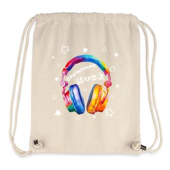 Christmas Rock Headphones Christmas Cool - Stanley/Stella Recycled Gym Bag - natural - Front