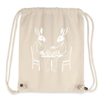 Dapper Rabbits Chess Match - Stanley/Stella Recycled Gym Bag - natural - Front