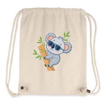 Koala auf Casual Bambus - Stanley/Stella recycelter Gym Bag - Naturweiß - Vorne