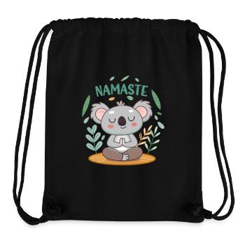 Koala Zen Namaste - Stanley/Stella recycelter Gym Bag - Schwarz - Vorne