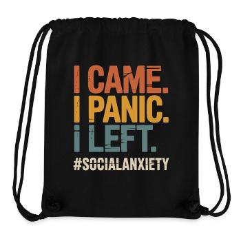 Problème introverti, drôle de freak social - Sac à cordon recyclé Stanley/Stella - noir - Devant